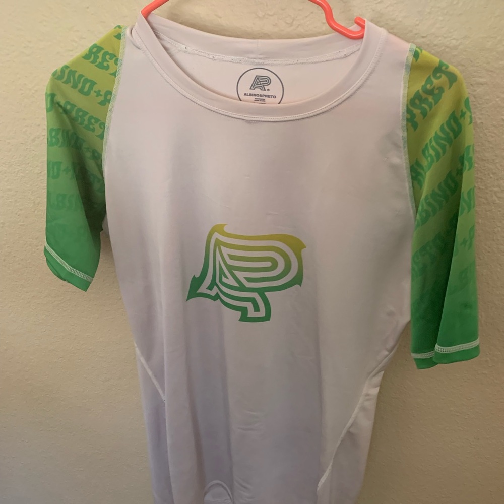 White and Green Rash Guard
